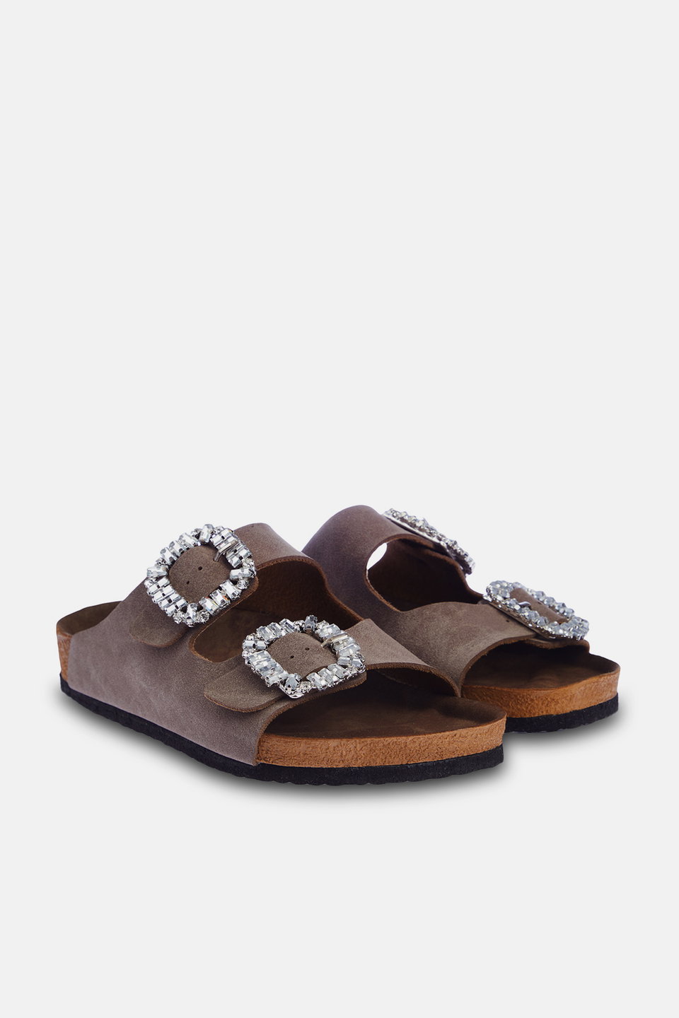 Accessory Detailed Double Buckled Women's Slippers TAXSS24TE00002