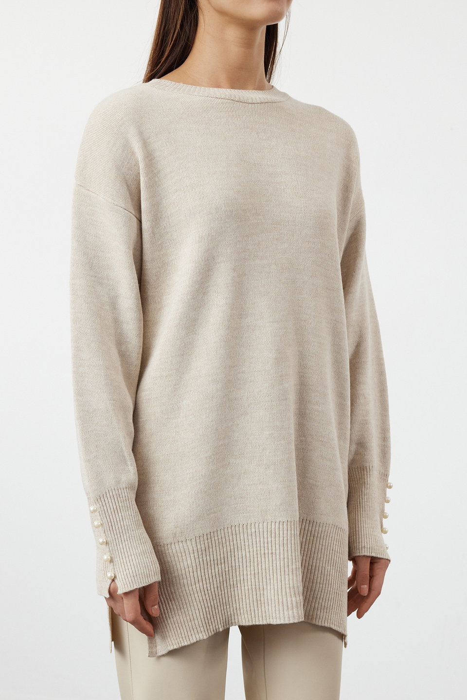 Pearl Detailed Knitwear Sweater TCTAW25AK00007
