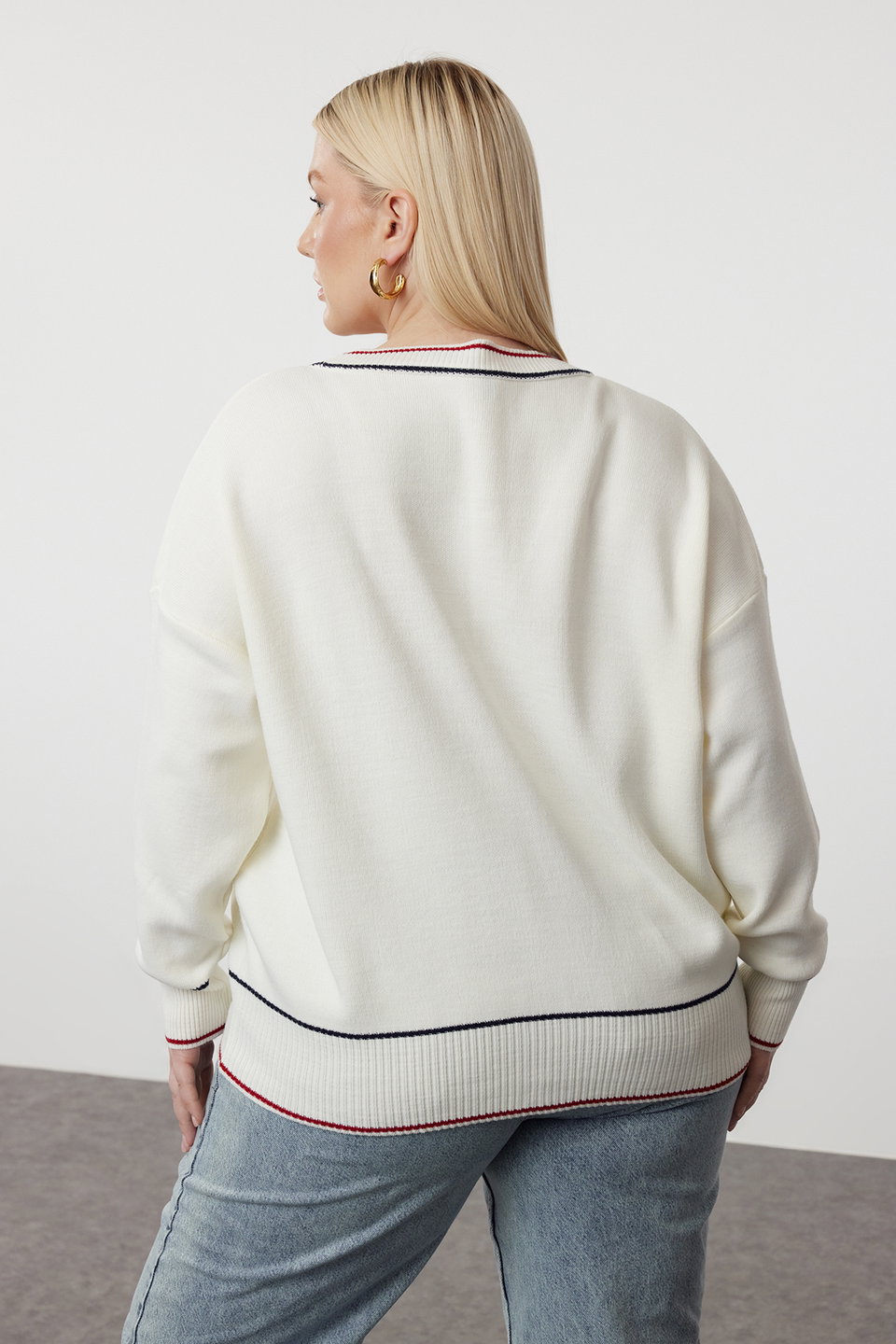 Stripe Detailed Knitwear Cardigan TBBAW24AV00012