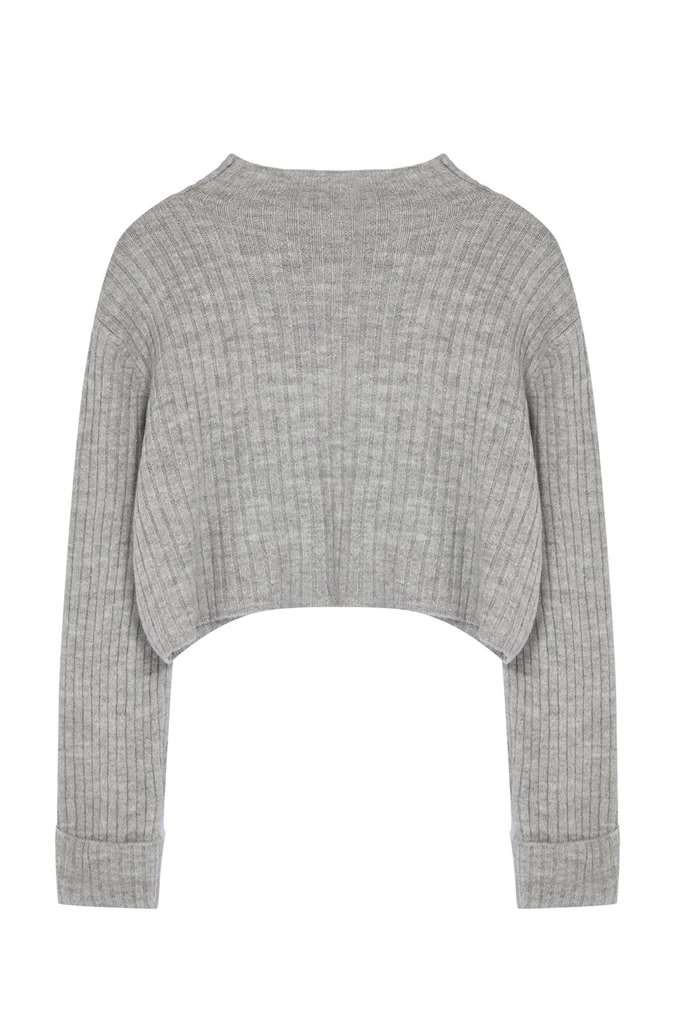Crop Soft Textured High Neck Knitwear Cardigan TWOAW22HI0174