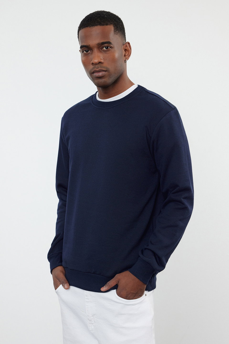 Regular/Normal Cut Fleece Inside/Warm Sweatshirt TMNAW21SW1208