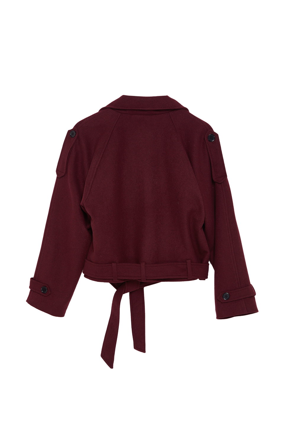 Soft Textured Seasonal Short Oversize Cashmere Jacket Coat TWOAW25KB00049