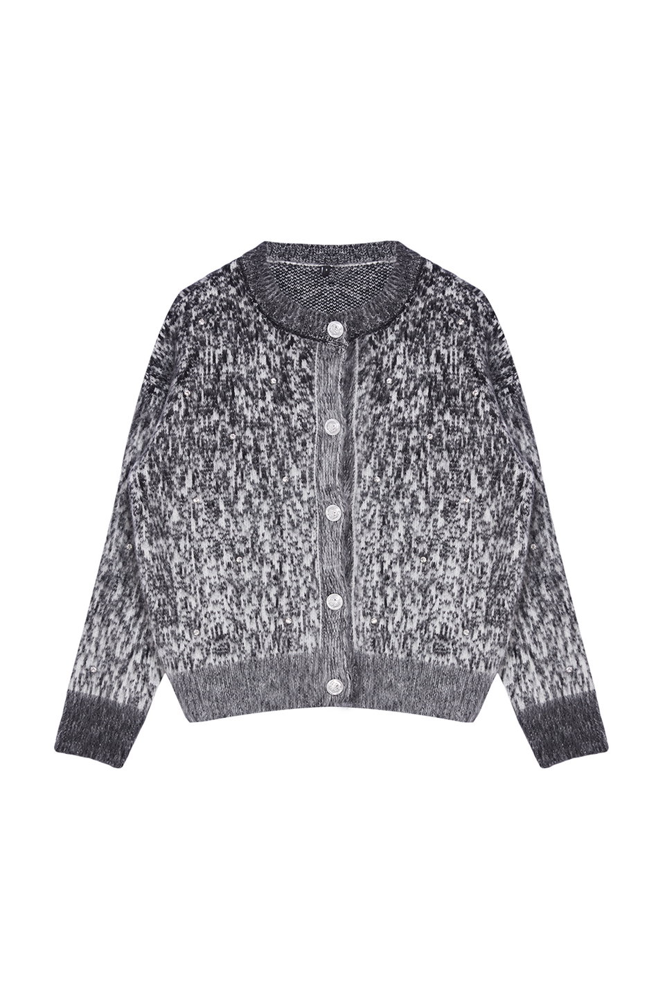 Button Detailed Soft Textured Patterned Jacket Look Knitted Cardigan TWOAW25HI00185