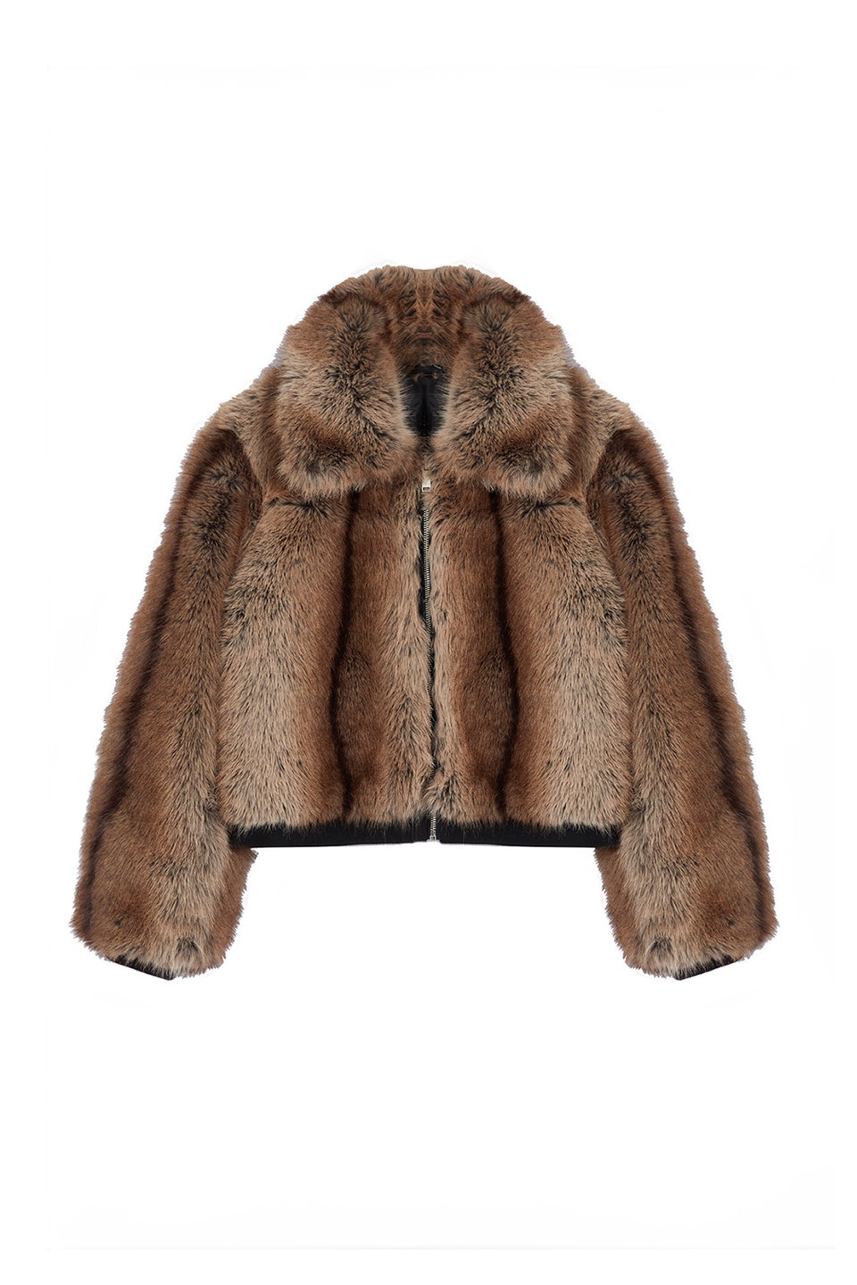 Oversize Molded Elastic Detailed Bomber Fur Coat TWOAW25MO00038
