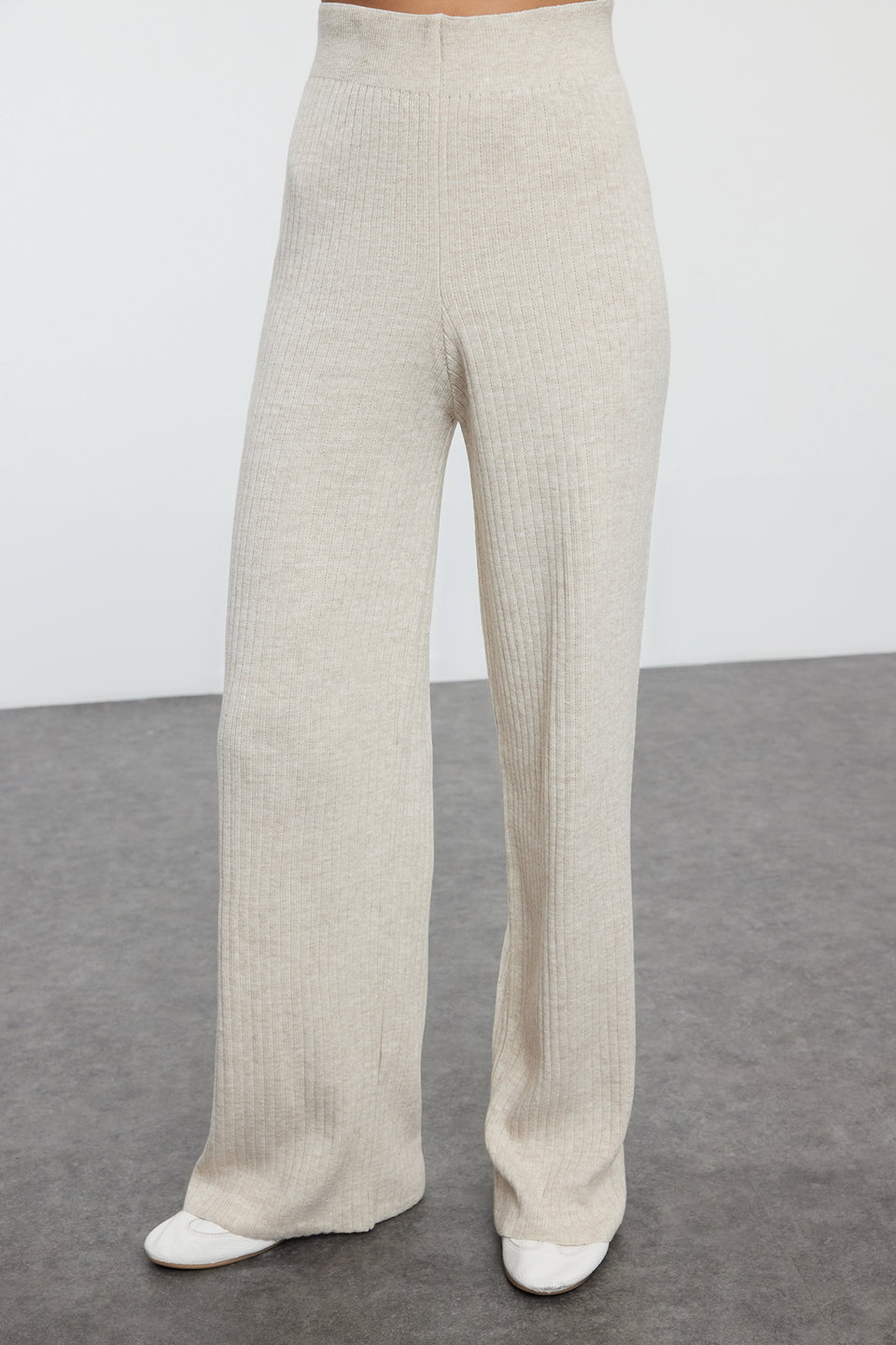 Basic Finger Detailed Knitwear Bottom-Top Set TWOAW24AU00032