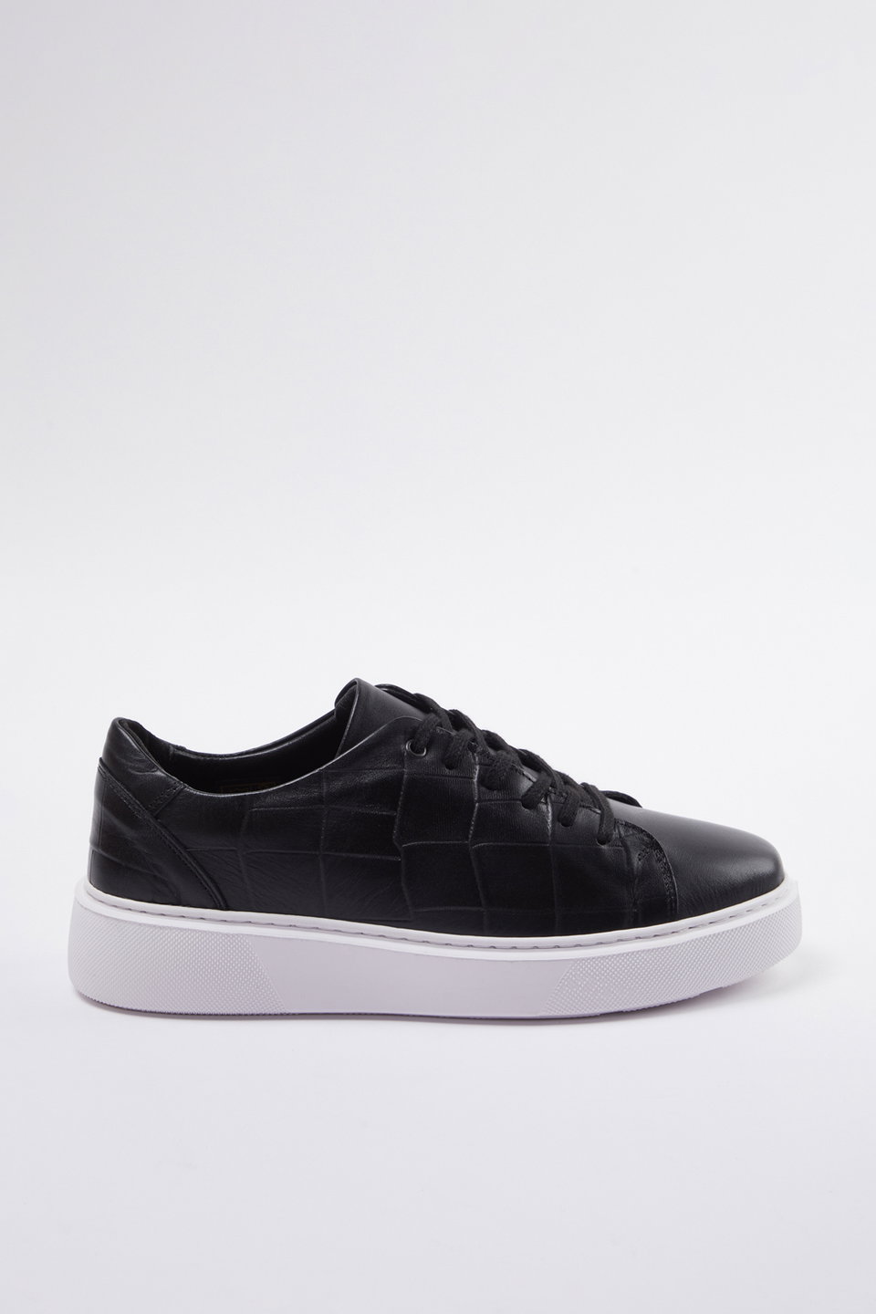 Genuine Leather Crocodile Detailed Men's Sneakers TAKAW25SN00010