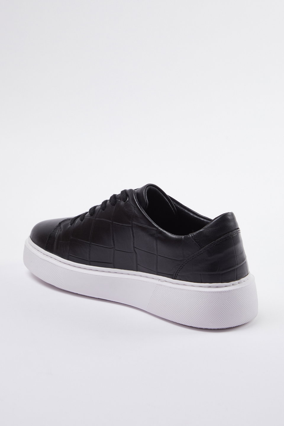 Genuine Leather Crocodile Detailed Men's Sneakers TAKAW25SN00010