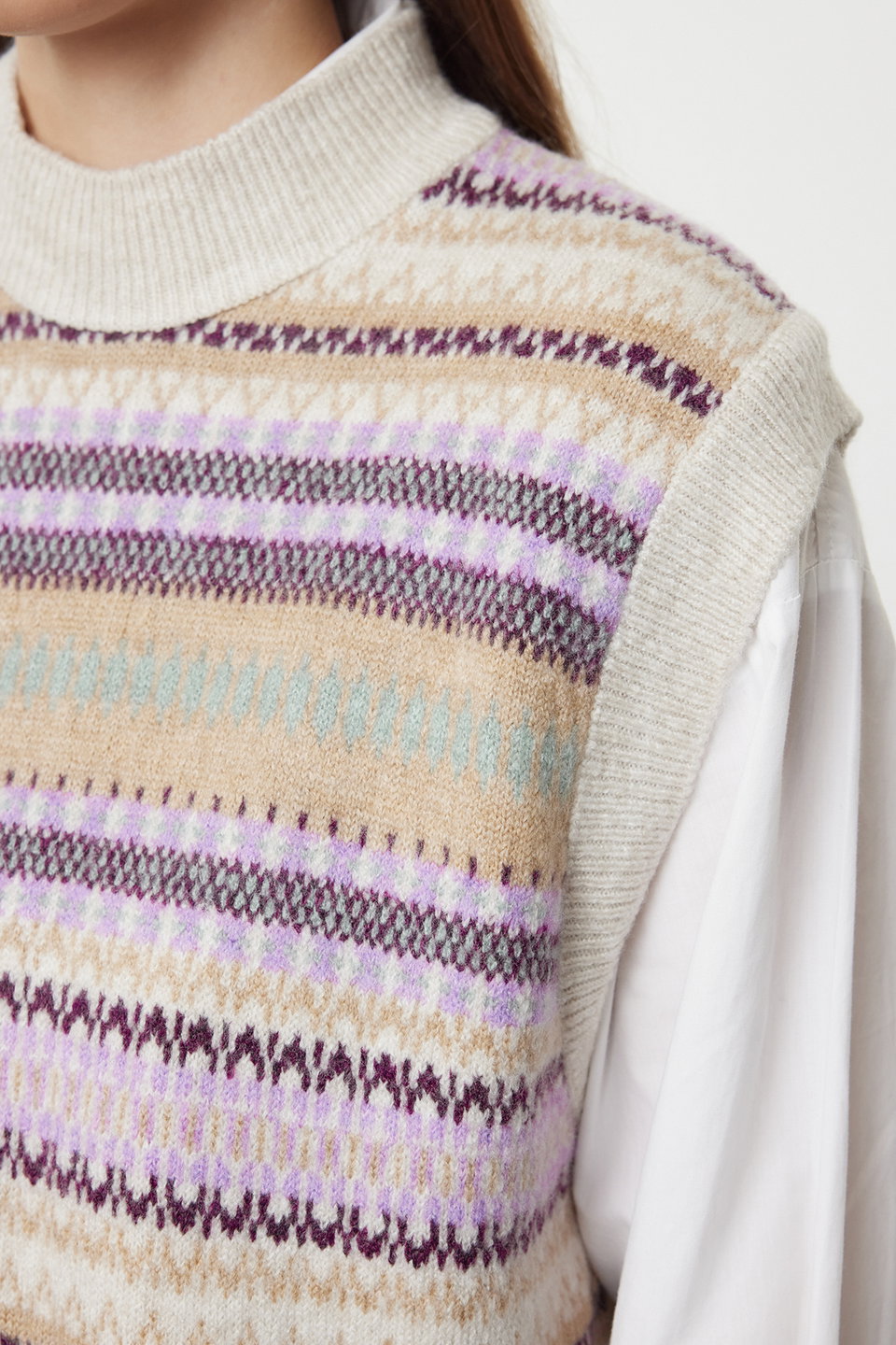 Patterned Knitwear Sweater TCTAW25UV00012