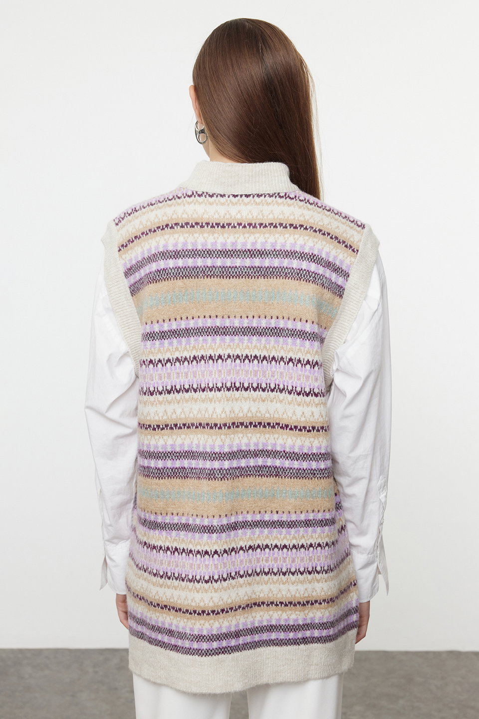 Patterned Knitwear Sweater TCTAW25UV00012