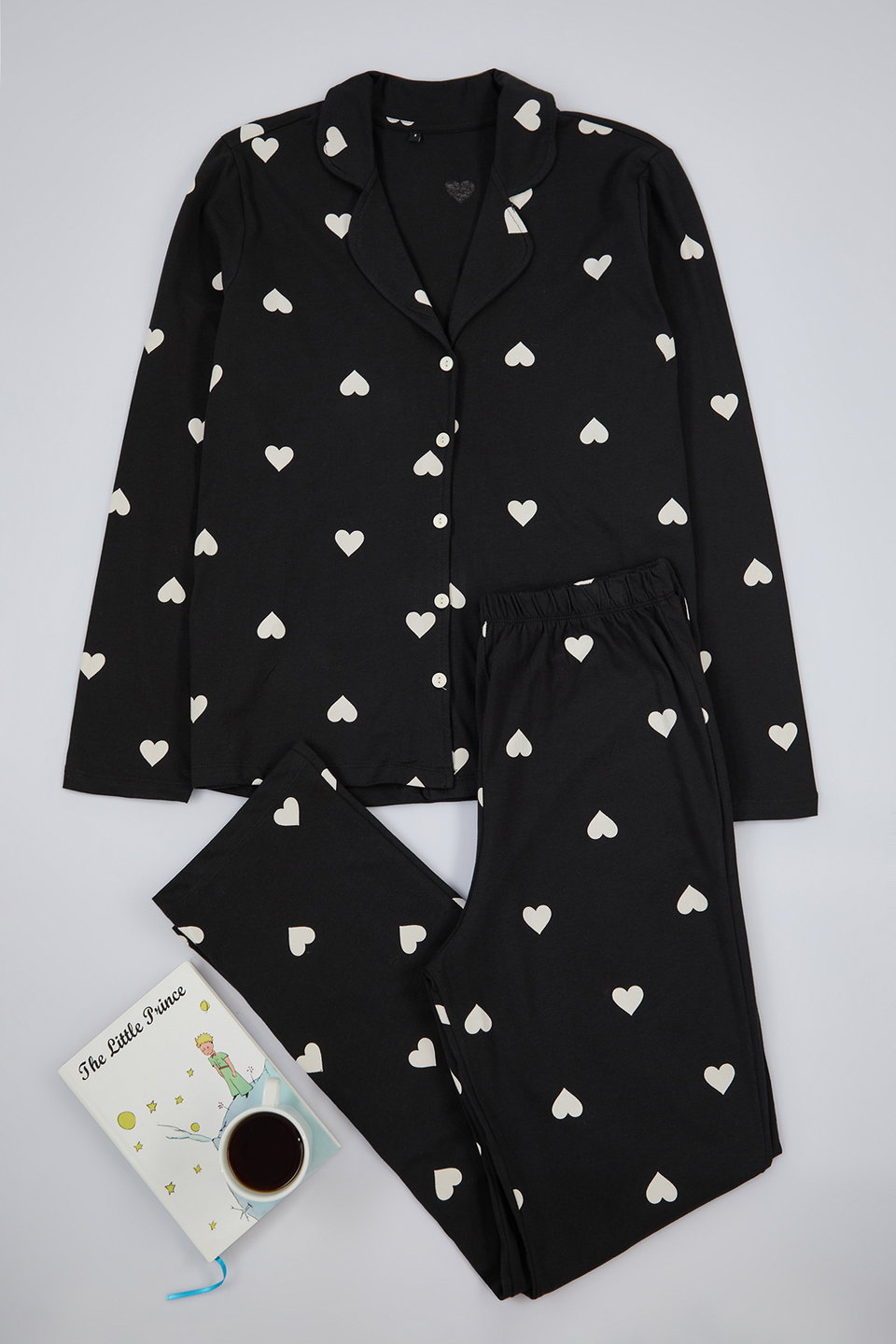 100% Cotton Heart Knitted Pajama Set THMAW21PT0548
