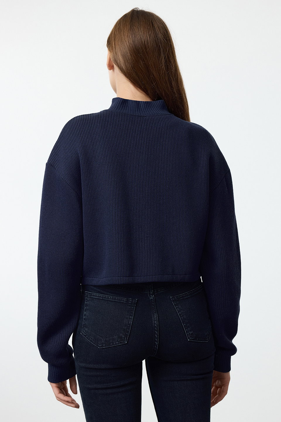 Zipper Collar Pocket Detailed Regular/Normal Fit Crop/Short Jacket TWOAW25CE00011