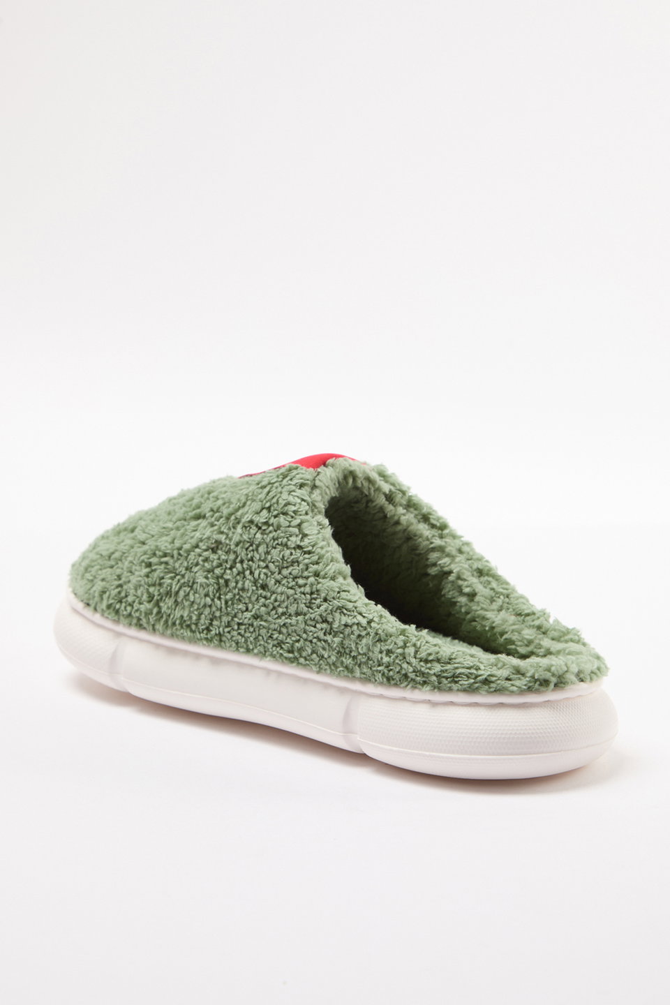 Plush Weaving Label Detailed Women's Home Slippers TAKAW25ER00012
