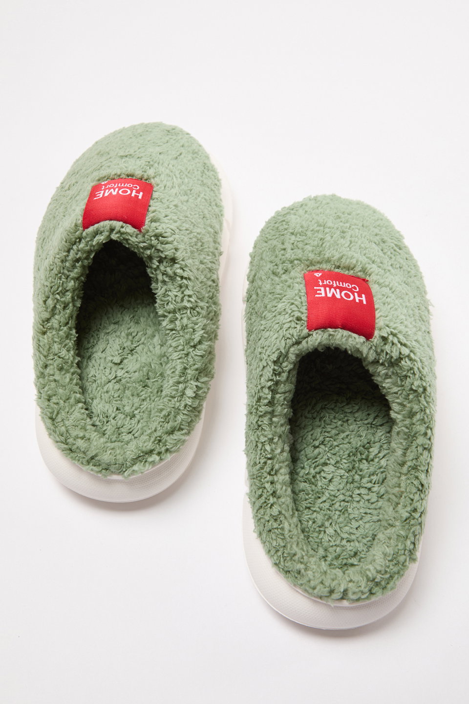 Plush Weaving Label Detailed Women's Home Slippers TAKAW25ER00012