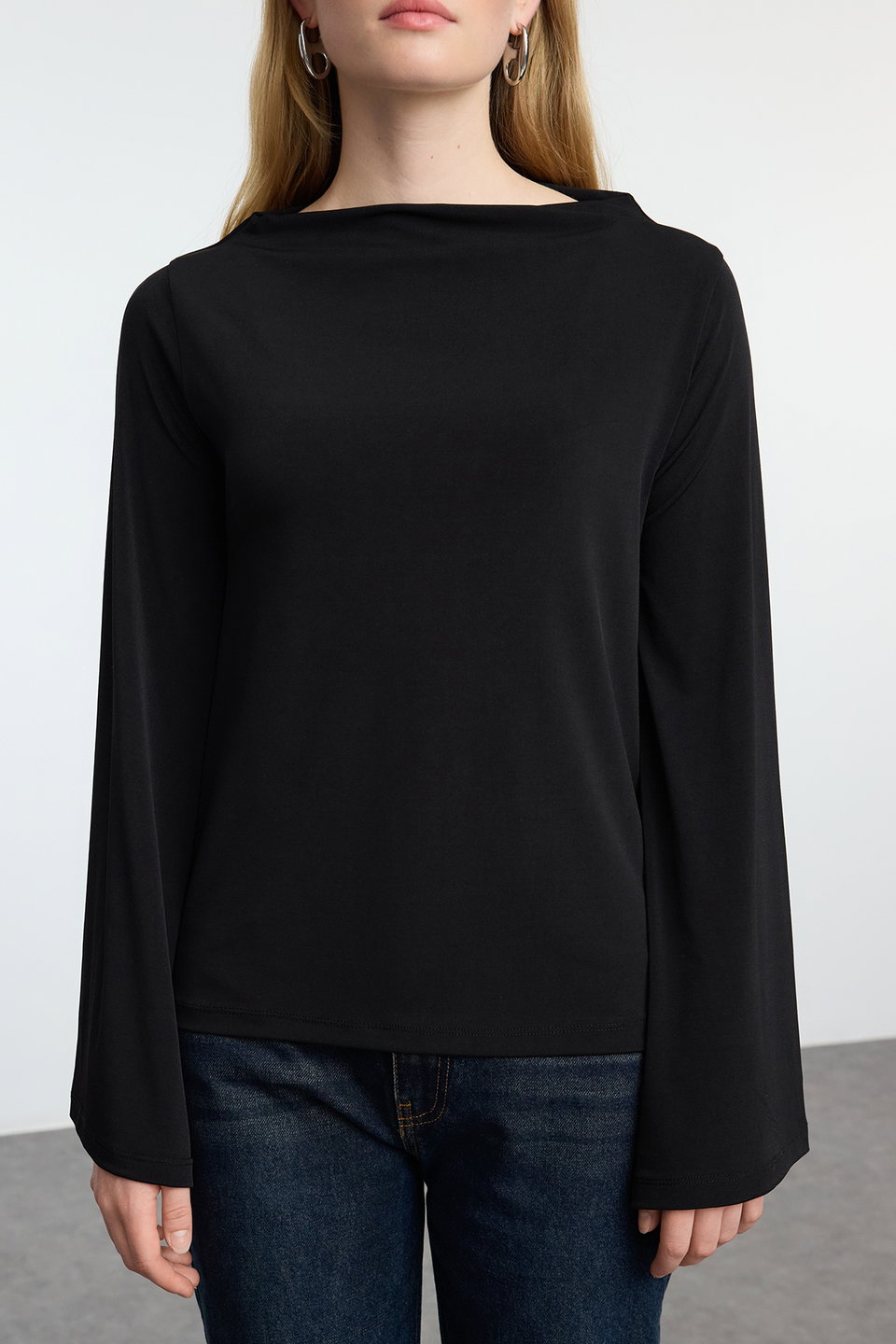 Relaxed/Comfortable Pattern Spanish Sleeve Flexible Knitted Blouse TWOAW25BZ00203