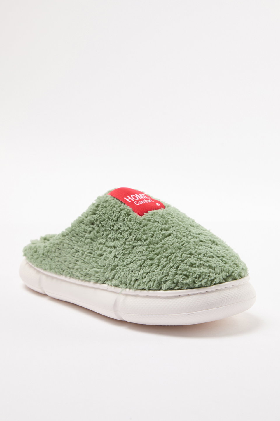 Plush Weaving Label Detailed Women's Home Slippers TAKAW25ER00012