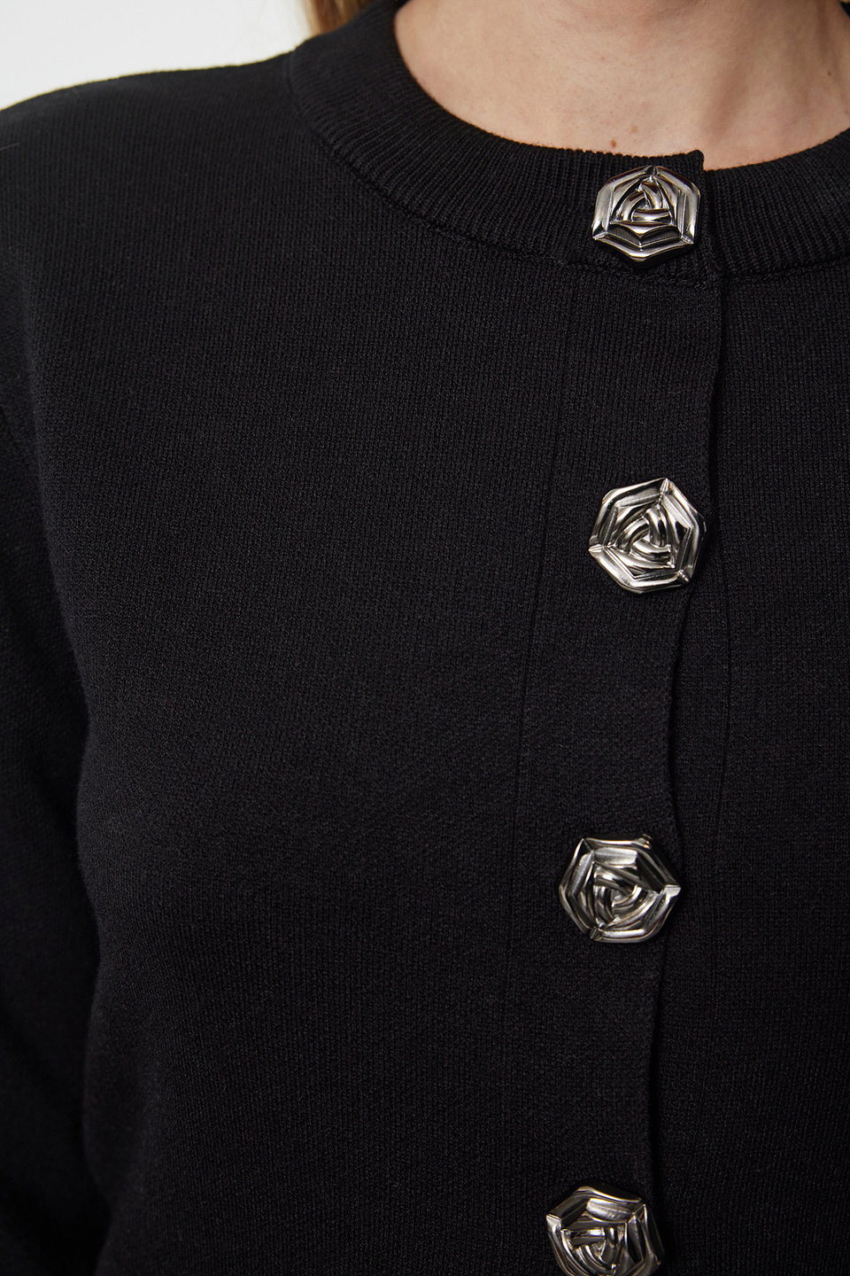 Premium/Special Yarn Crop Button Detail Jacket Look Knitwear Cardigan TWOAW25HI00110