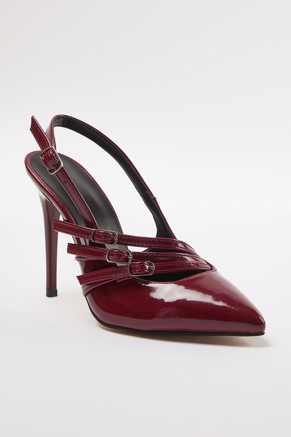Band Detailed Pointed Toe Women's Thin Heel Shoes TAKAW25TO00008