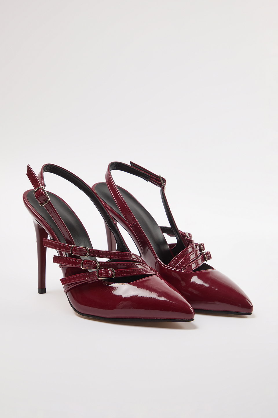 Band Detailed Pointed Toe Women's Thin Heel Shoes TAKAW25TO00008