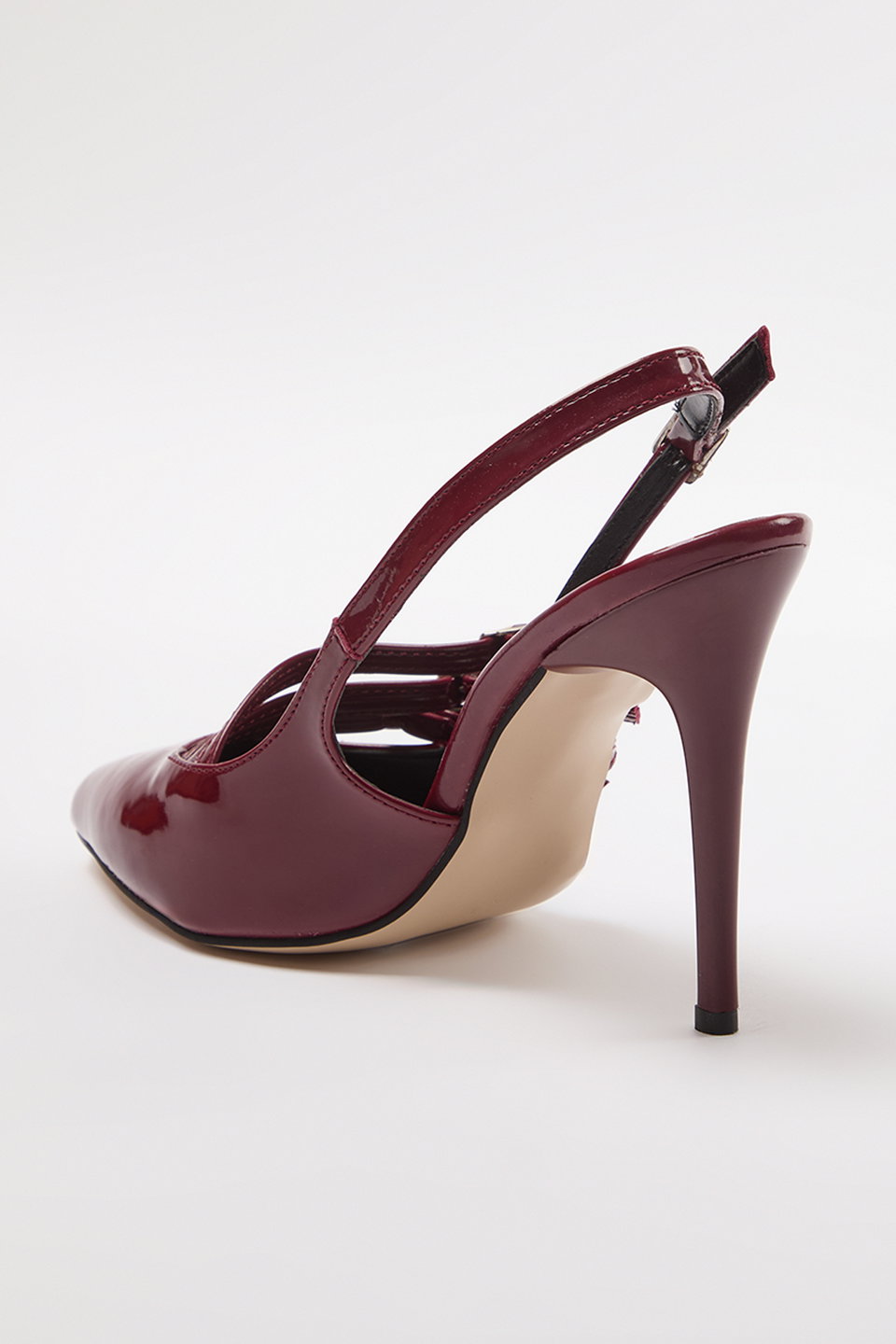 Band Detailed Pointed Toe Women's Thin Heel Shoes TAKAW25TO00008