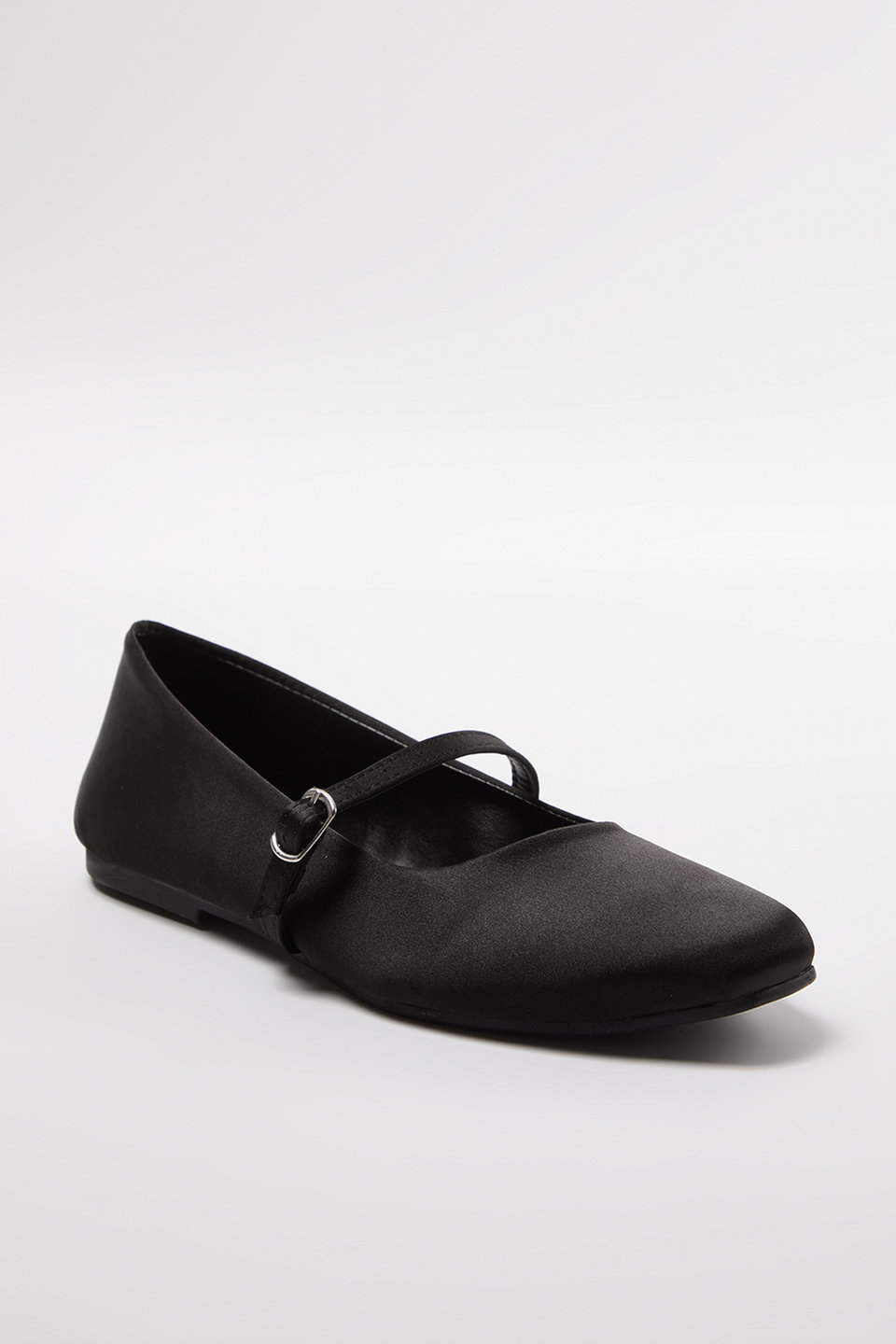 Satin Mary Jane Strappy Almond Toe Women's Ballerinas TAKAW25BE00005