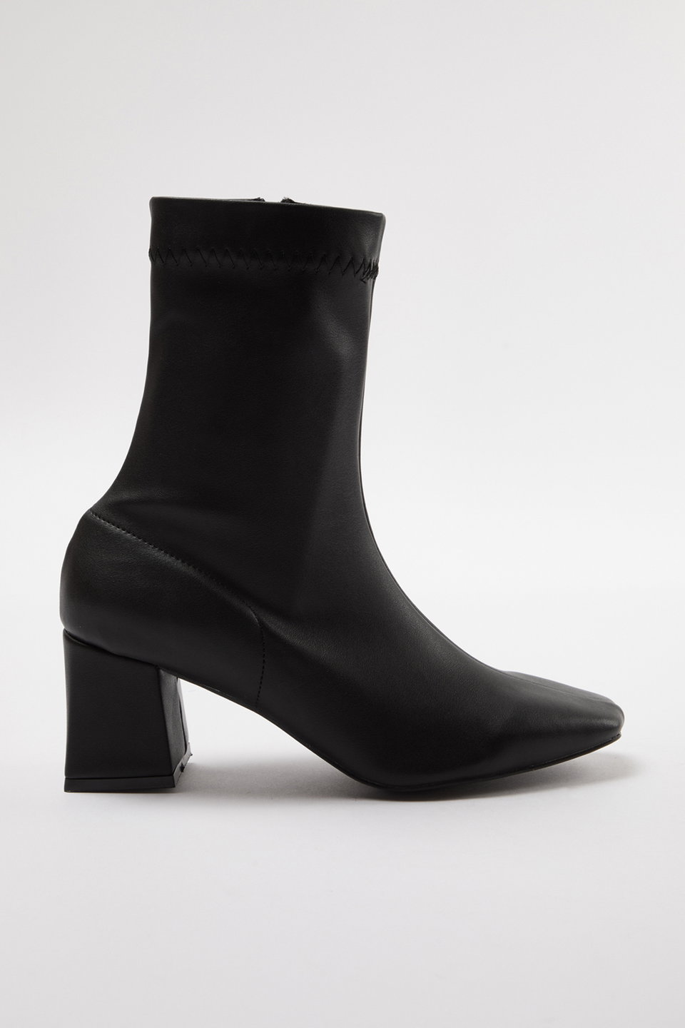 Stretch Zipper Women's Block Heel Boots TAKAW25BO00001