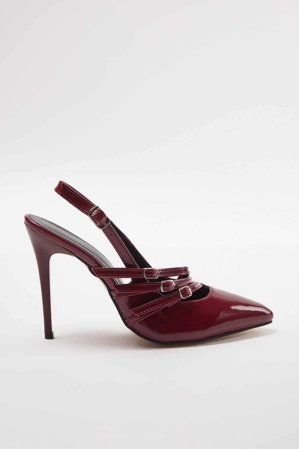 Band Detailed Pointed Toe Women's Thin Heel Shoes TAKAW25TO00008