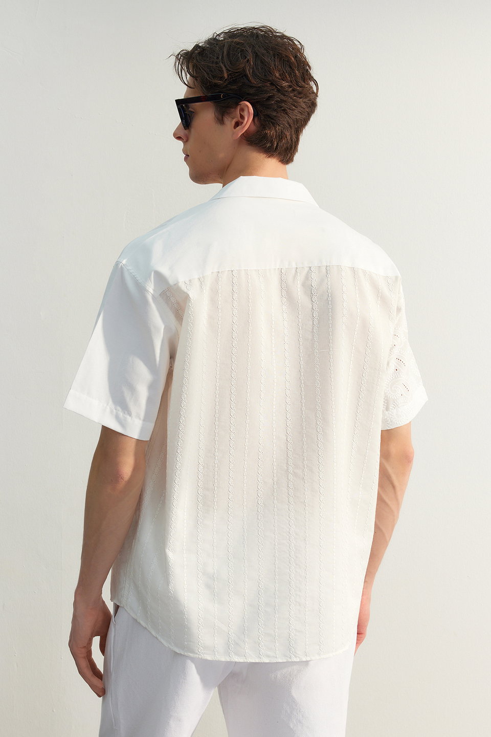 Limited Edition Oversize Embroidery Block Summer Shirt TMNSS23GO00135