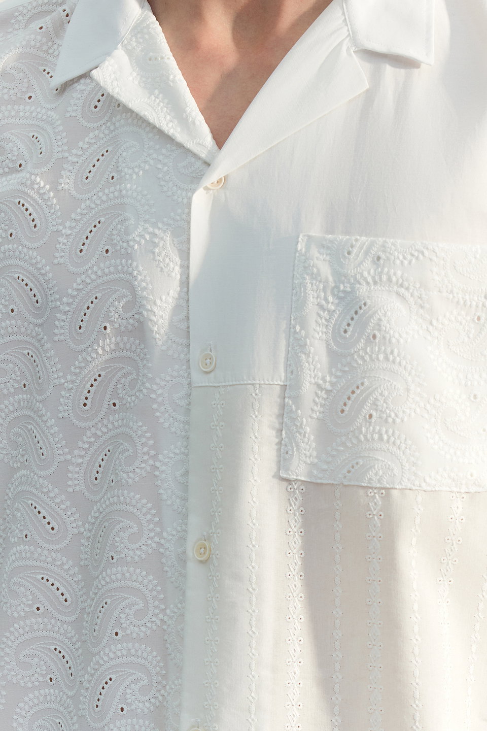 Limited Edition Oversize Embroidery Block Summer Shirt TMNSS23GO00135
