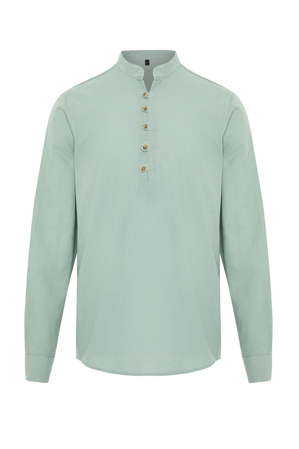 Slim Fit Half-Place Button-Up Collar New Shirt TMNSS20GO0097