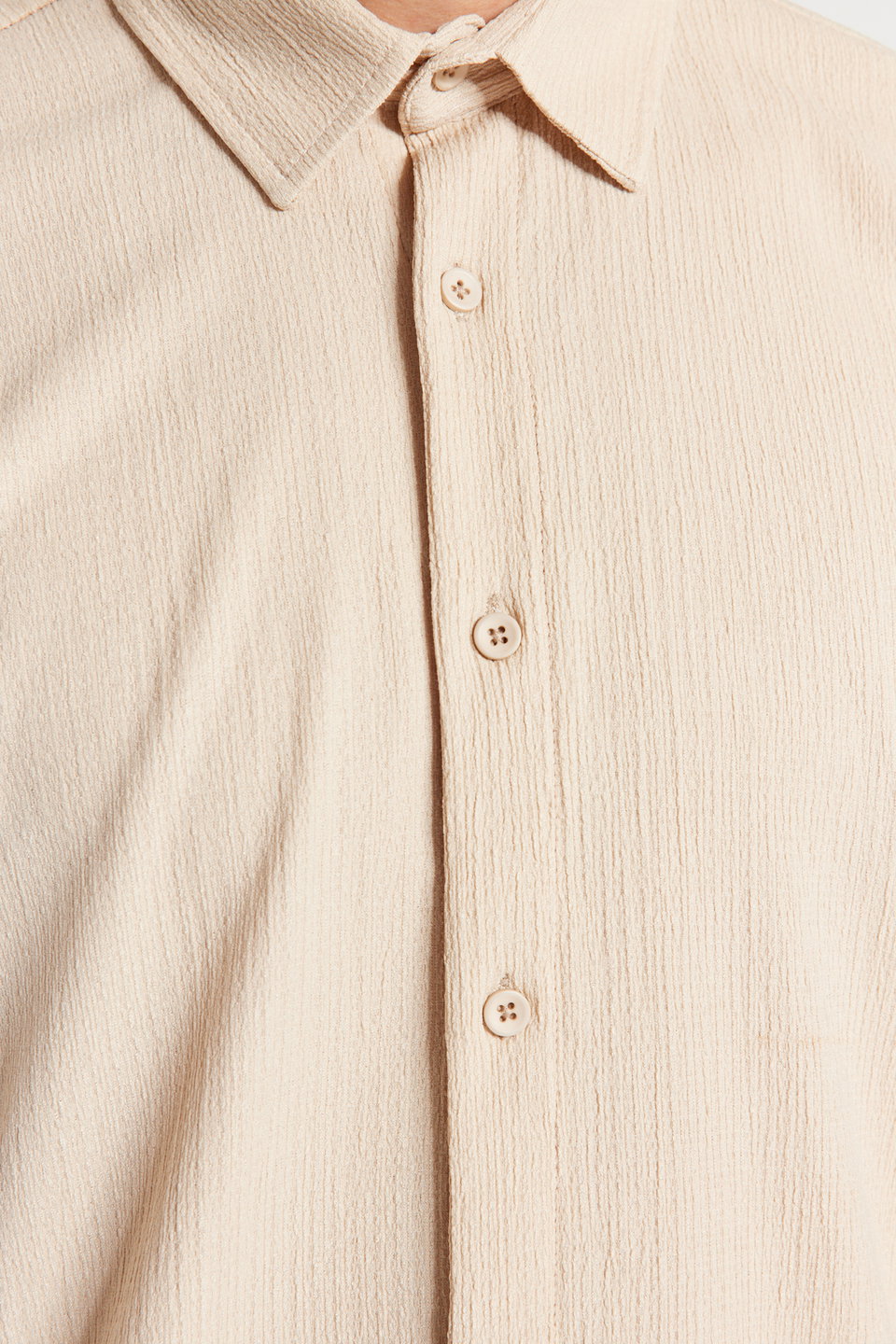 Regular Fit Short Sleeve Summer Textured Crepe Knit Shirt TMNSS23GO00055