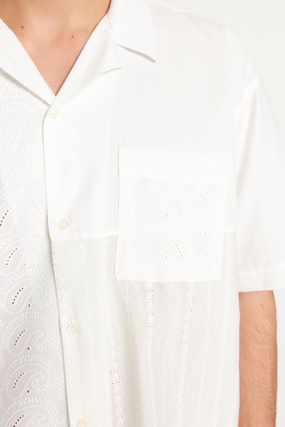 Limited Edition Oversize Embroidery Block Summer Shirt TMNSS23GO00135