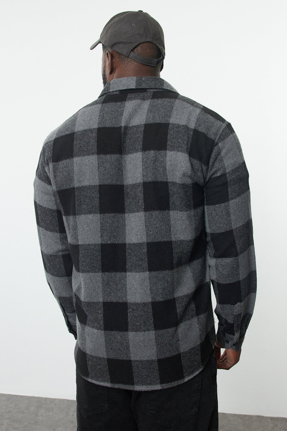Plus Size Regular Fit Winter Plaid Lumberjack Shirt TMNAW25AX00008