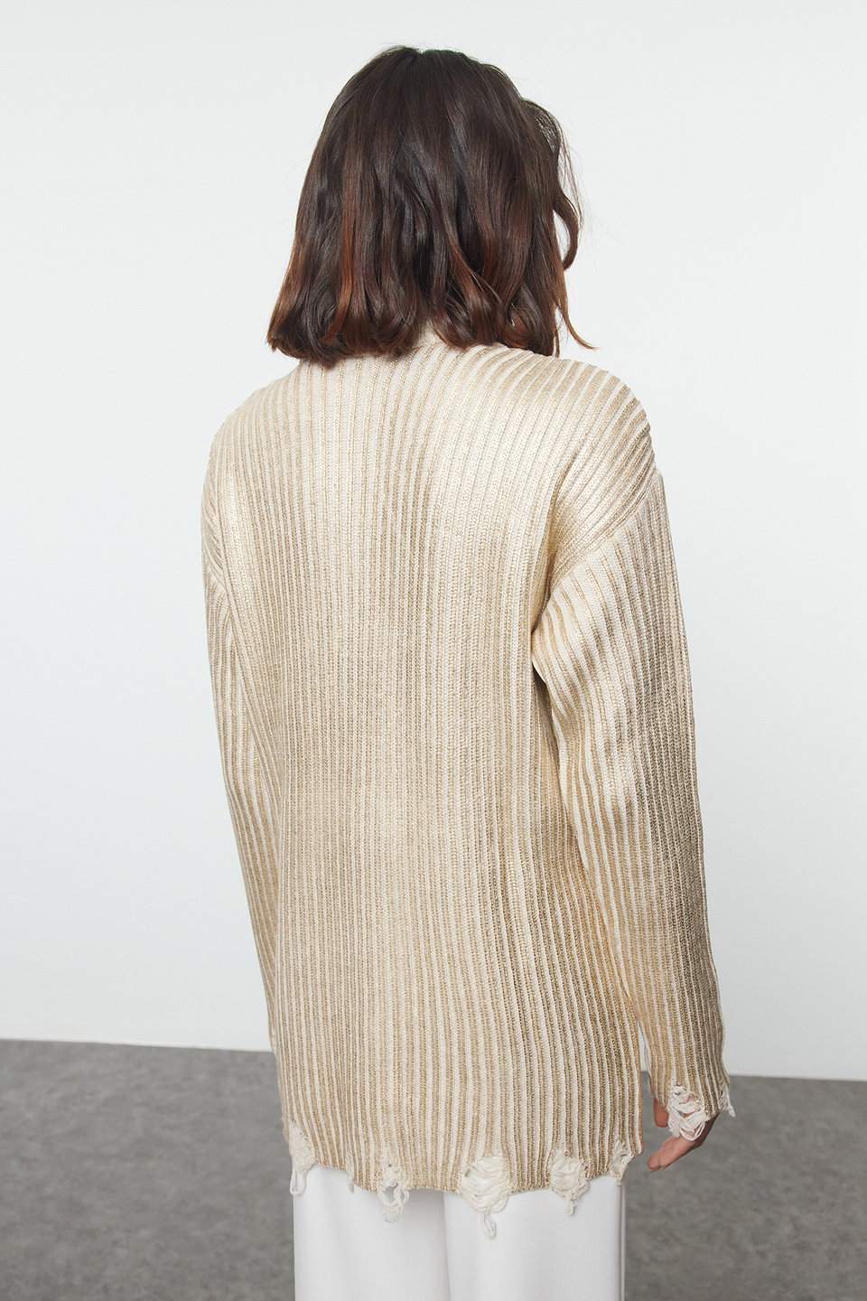 Foil Printed Knitwear Sweater TCTAW25AK00037