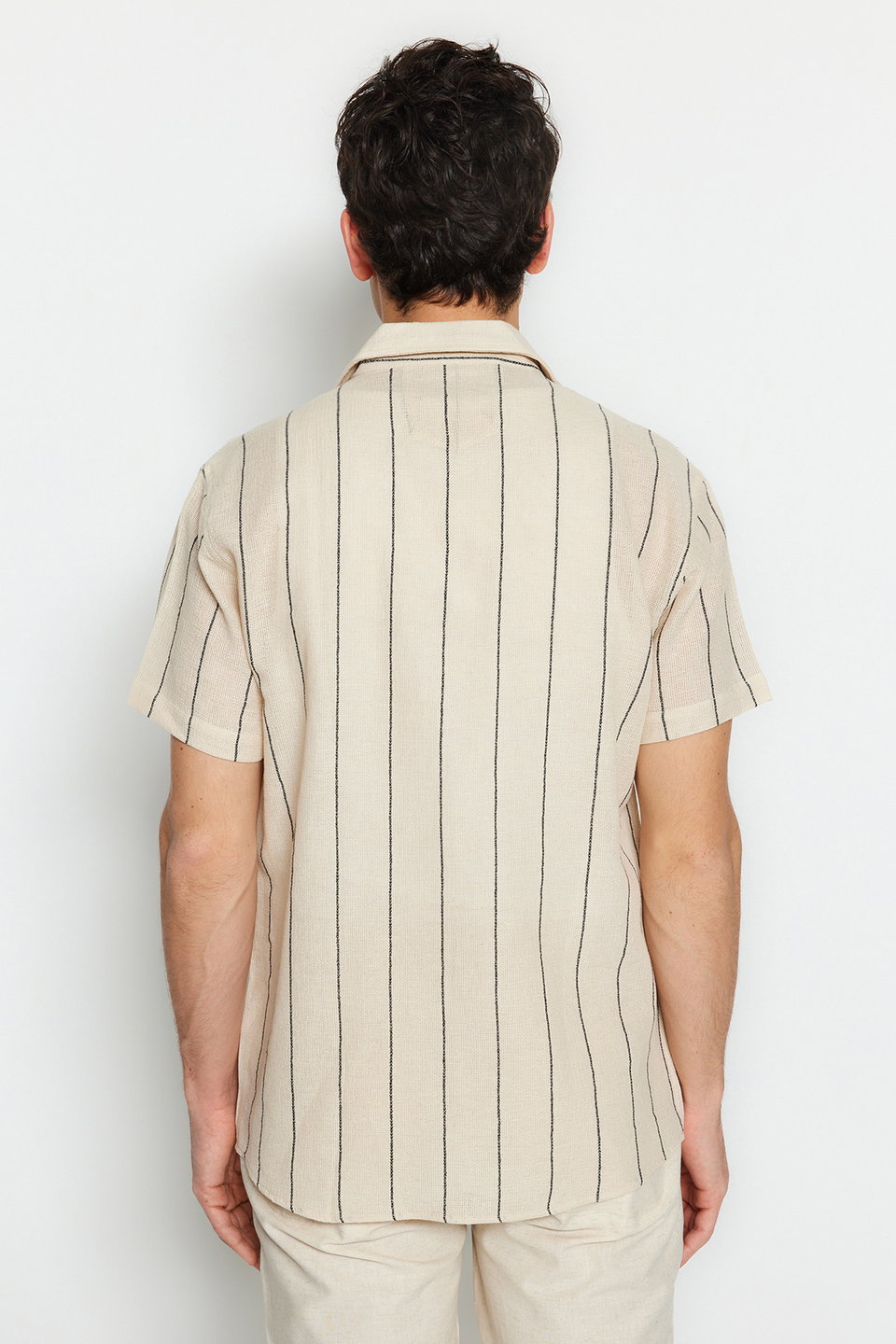 Premium Regular Fit Striped Textured Summer Shirt TMNSS23GO00063