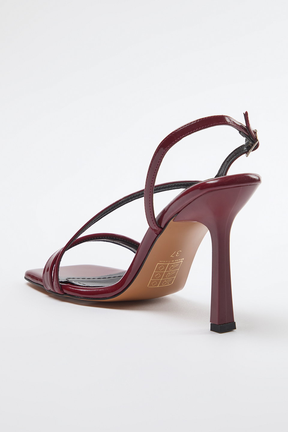 Patent Leather Strap Women's Heeled Sandals TAKSS24TO00002