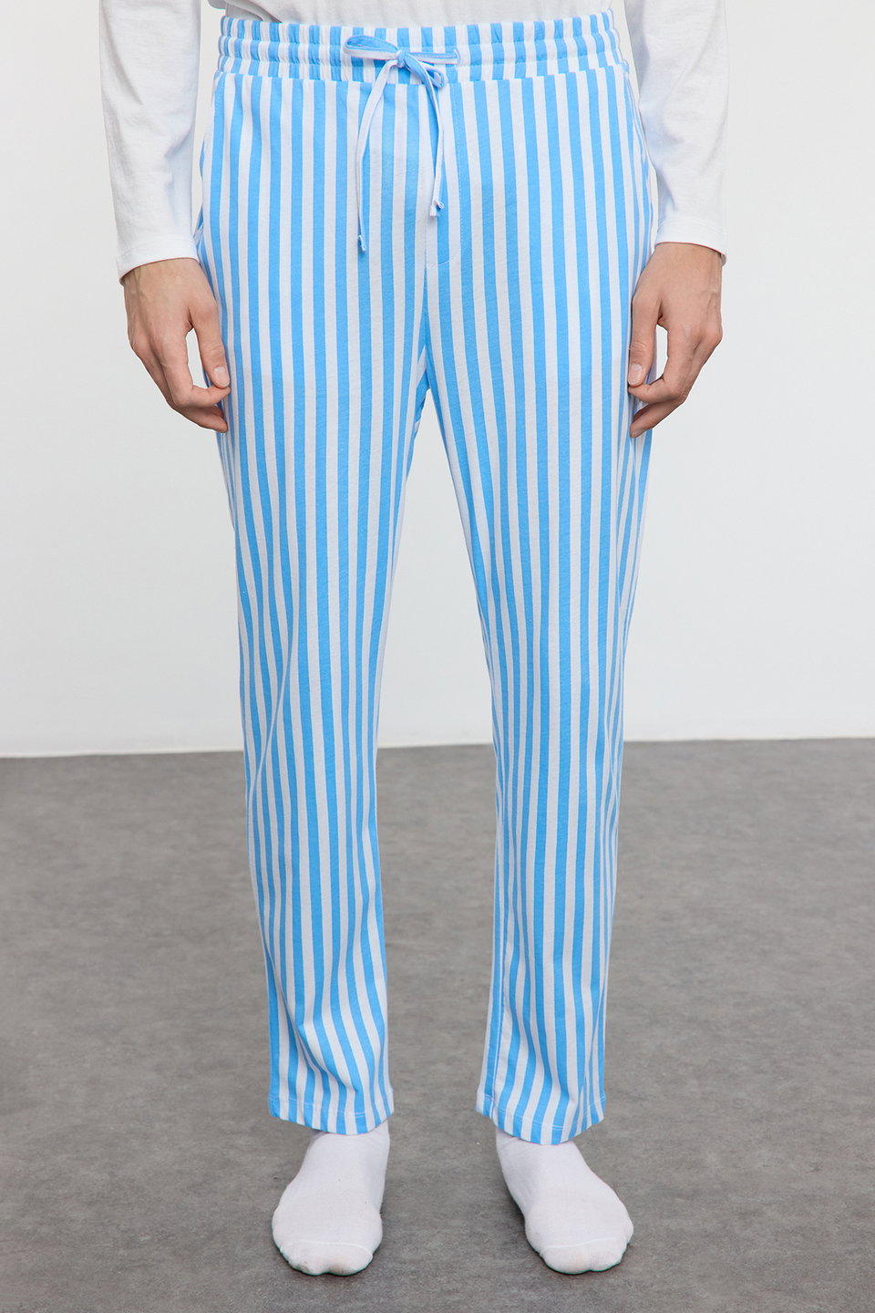 Regular Striped Couple/Double Knitted Pajama Set TMNAW25PT00049