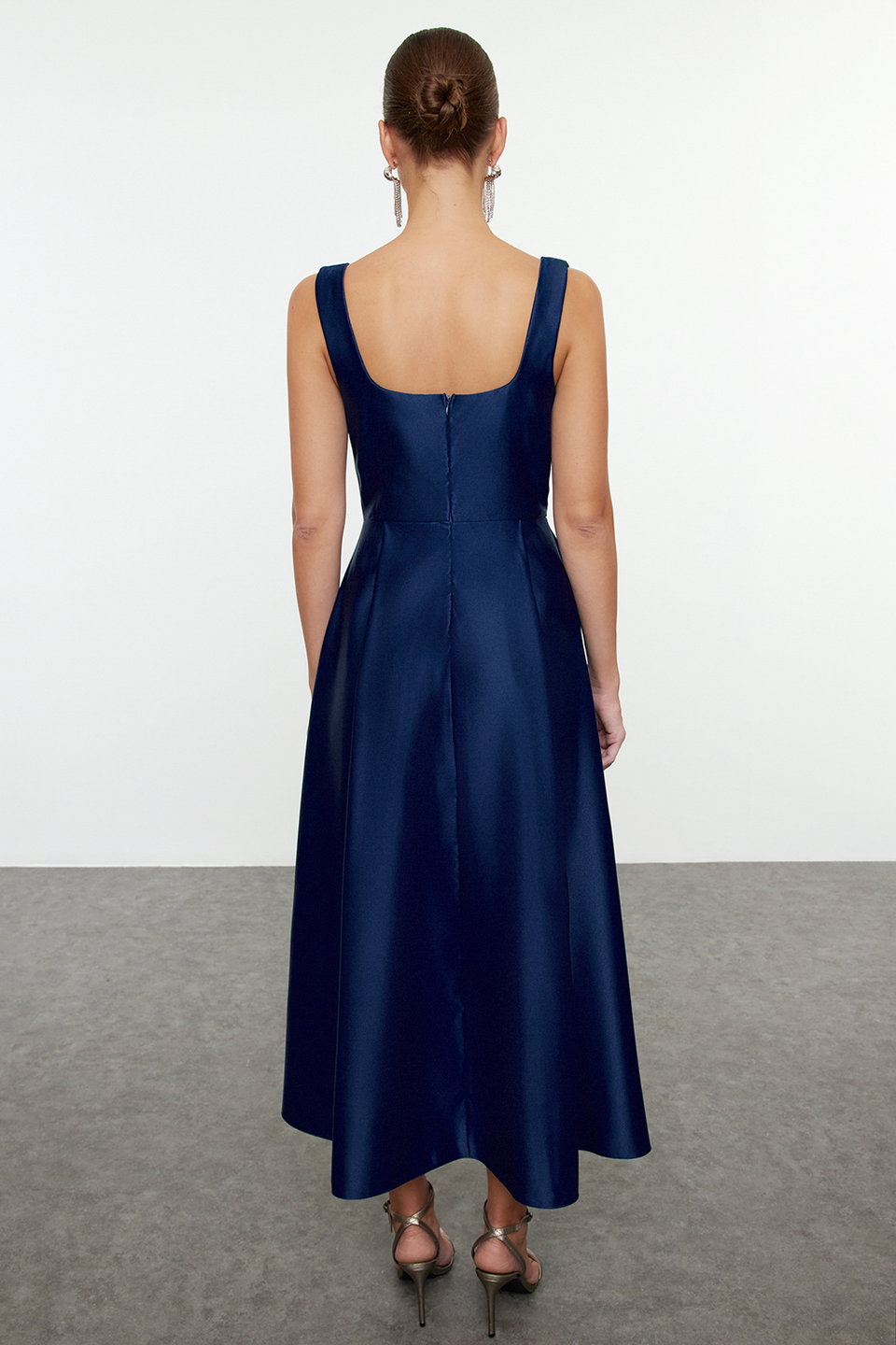 A-Line Satin Woven Elegant Evening Prom Dress TPRAW25EL00040