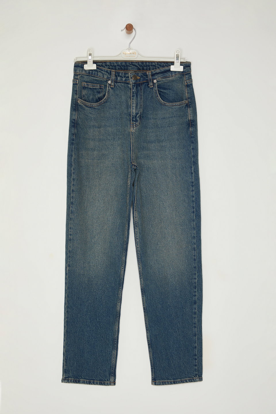 Smoke Baggy/ 90's Straight Fit Jeans Loose Denim Trousers TMNSS24JE00012