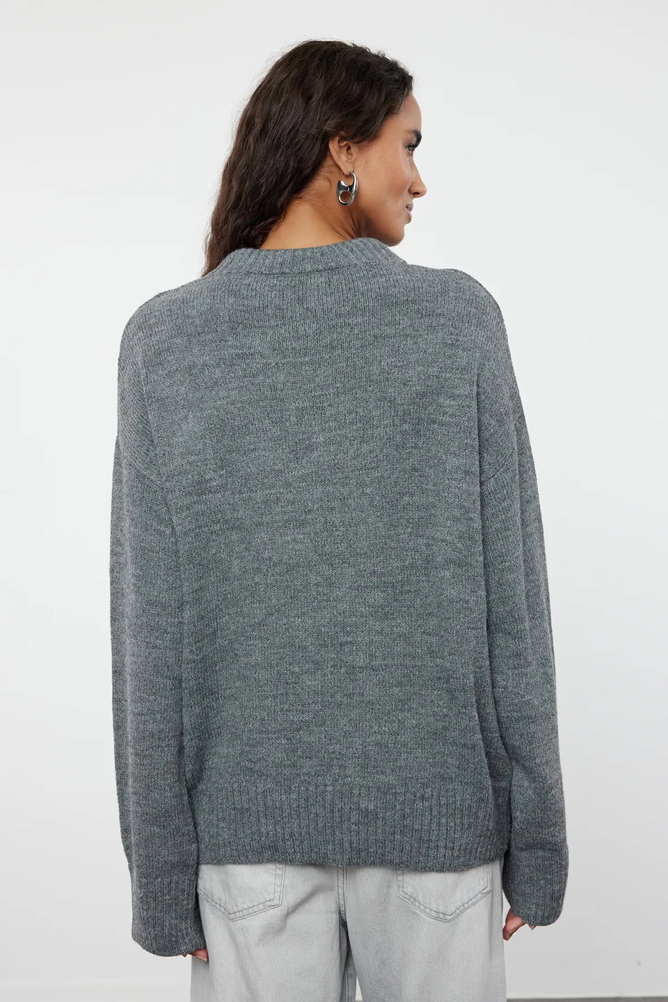 Wide Pattern Crew Neck Knitwear Sweater TWOAW25KZ00168