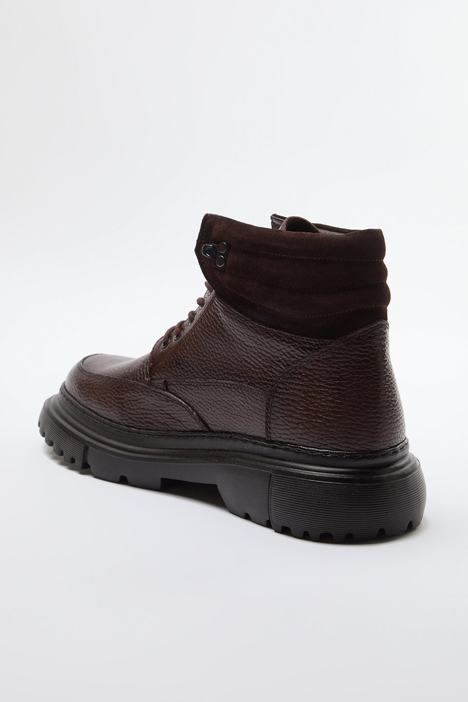 Genuine Leather Lace-Up Men's Boots TAKAW25BO00037