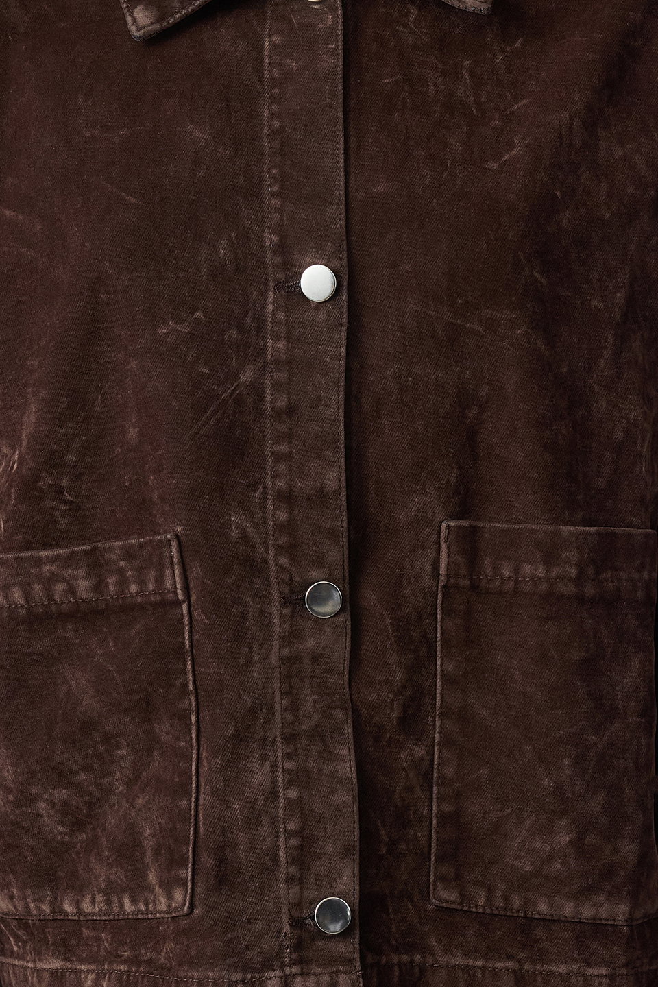 Suede Look Denim Jacket TWOAW25CE00078