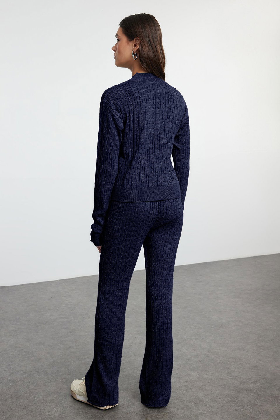 Zippered Knitwear Bottom-Top Set TWOAW25AU00059