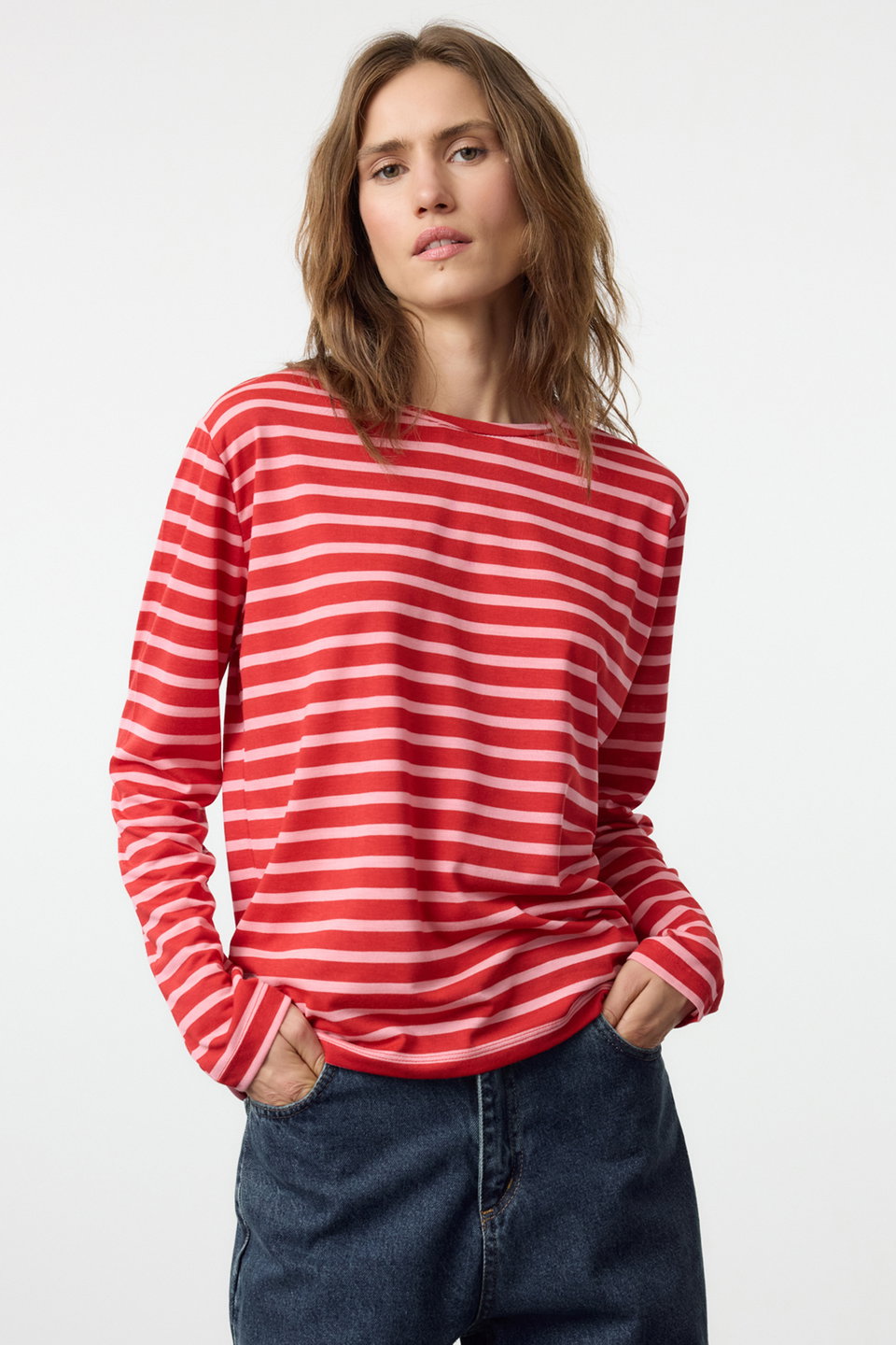 Striped Basic Knitted T-shirt TWOAW23TS00002