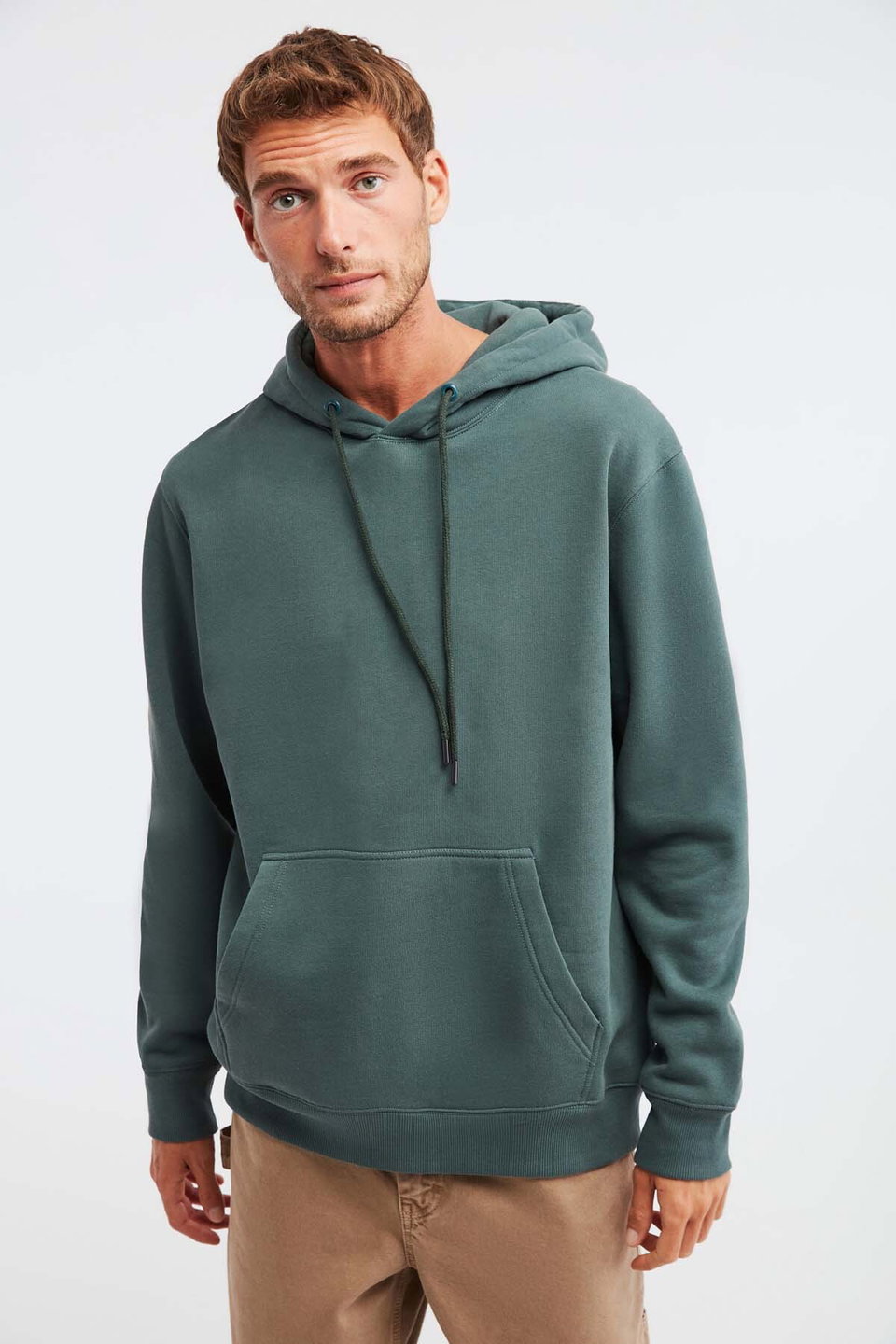 Jorge Men's Soft Hooded Organic Cotton Kangaroo Pocket Regular Sweatshirt