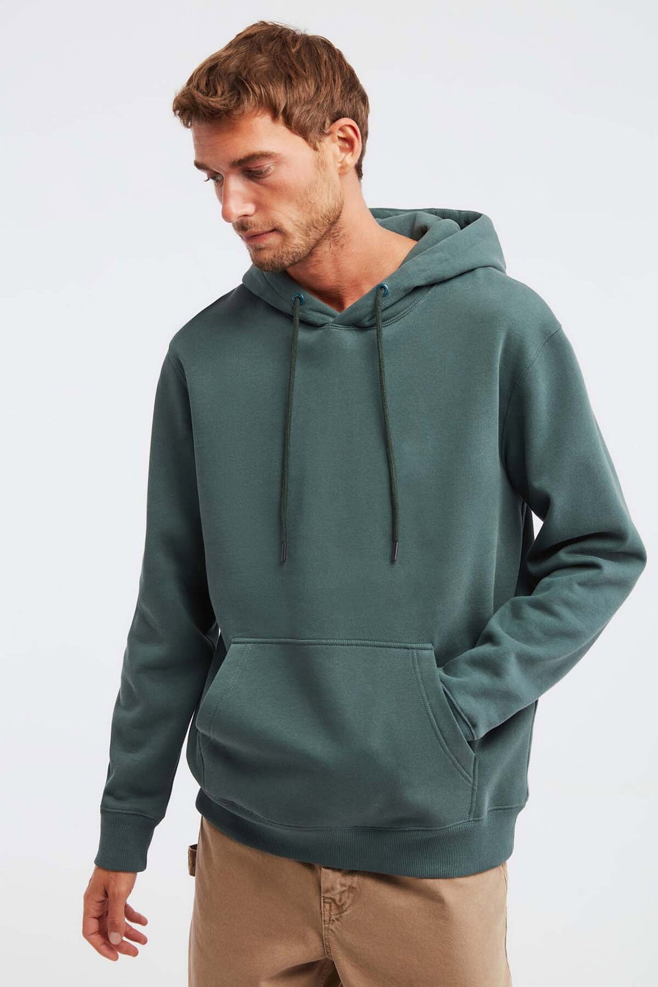 Jorge Men's Soft Hooded Organic Cotton Kangaroo Pocket Regular Sweatshirt
