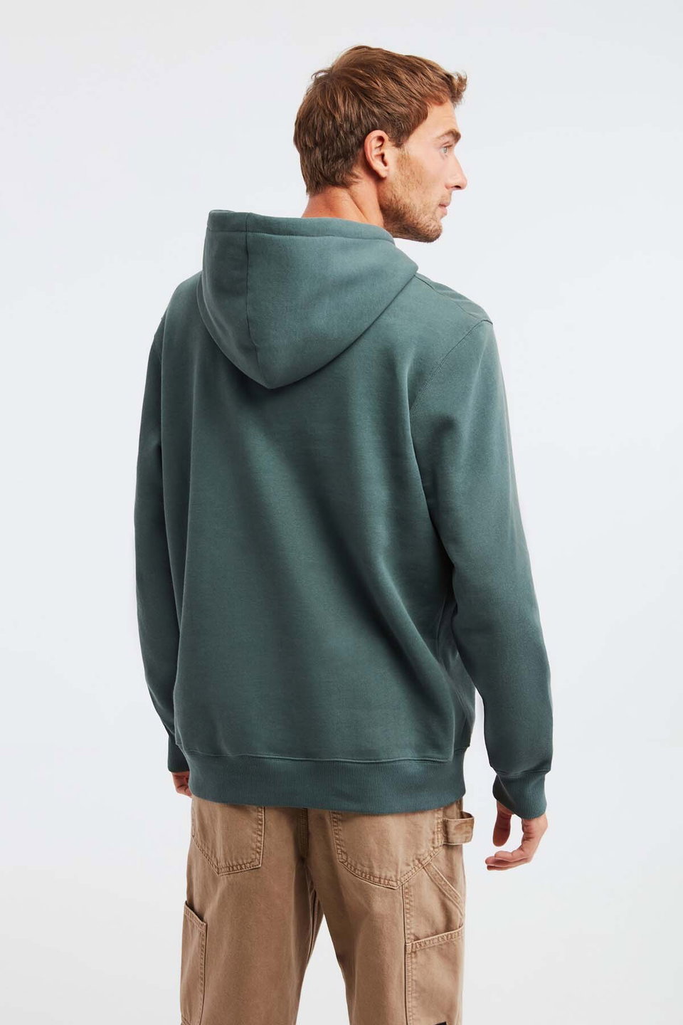 Jorge Men's Soft Hooded Organic Cotton Kangaroo Pocket Regular Sweatshirt