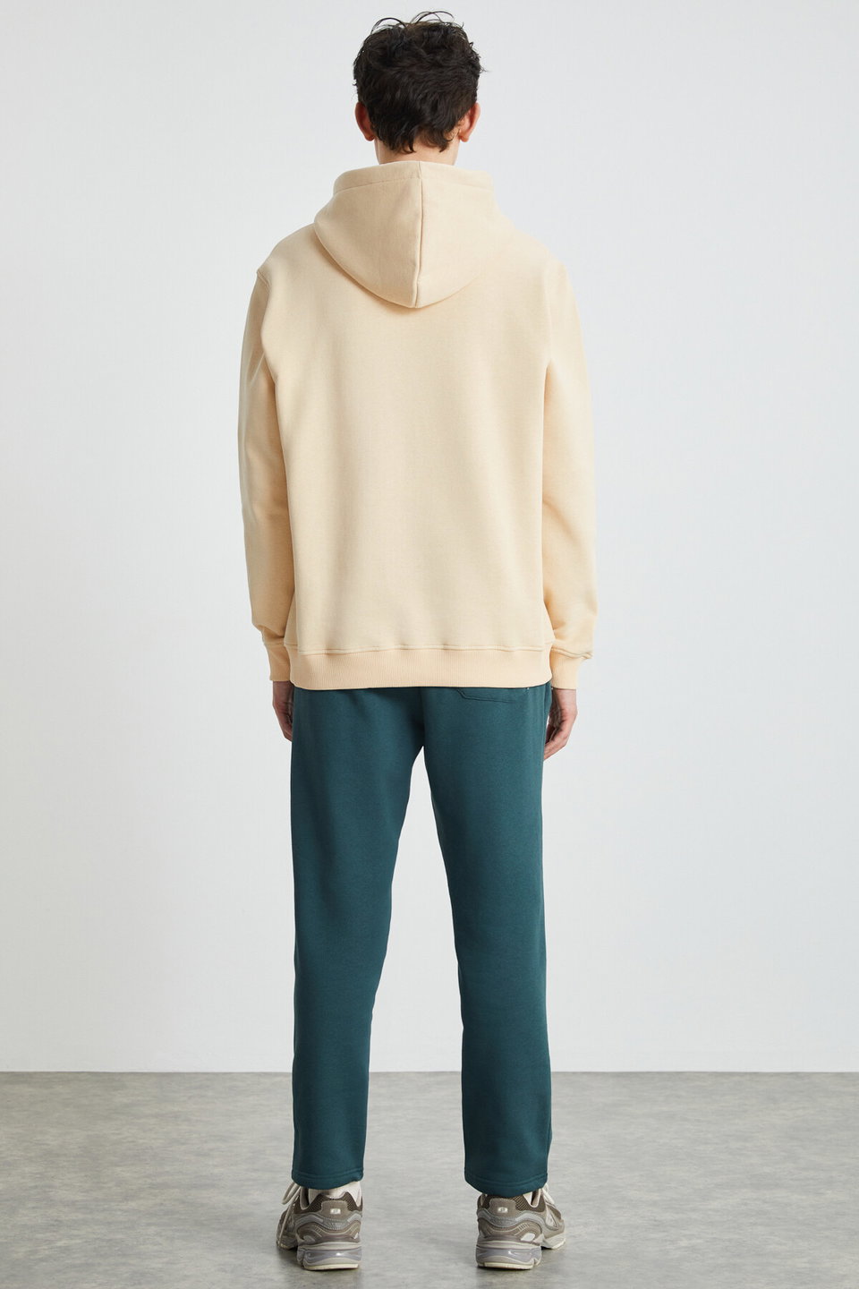 YACINE Men's 3 Thread Cord Hooded Sweatshirt