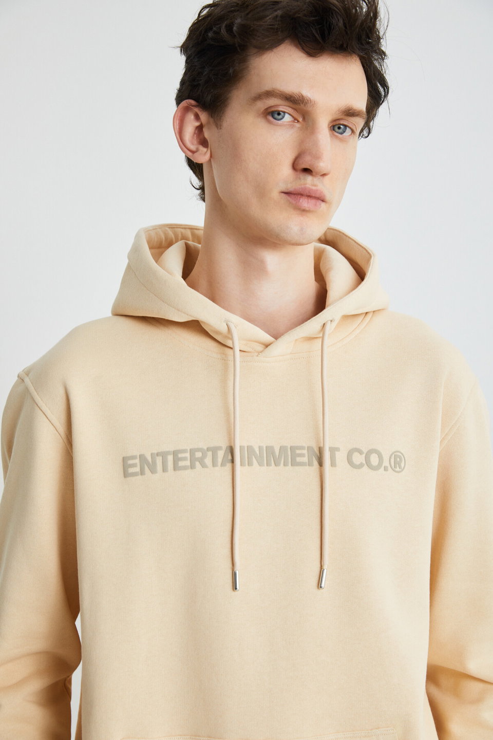 YACINE Men's 3 Thread Cord Hooded Sweatshirt