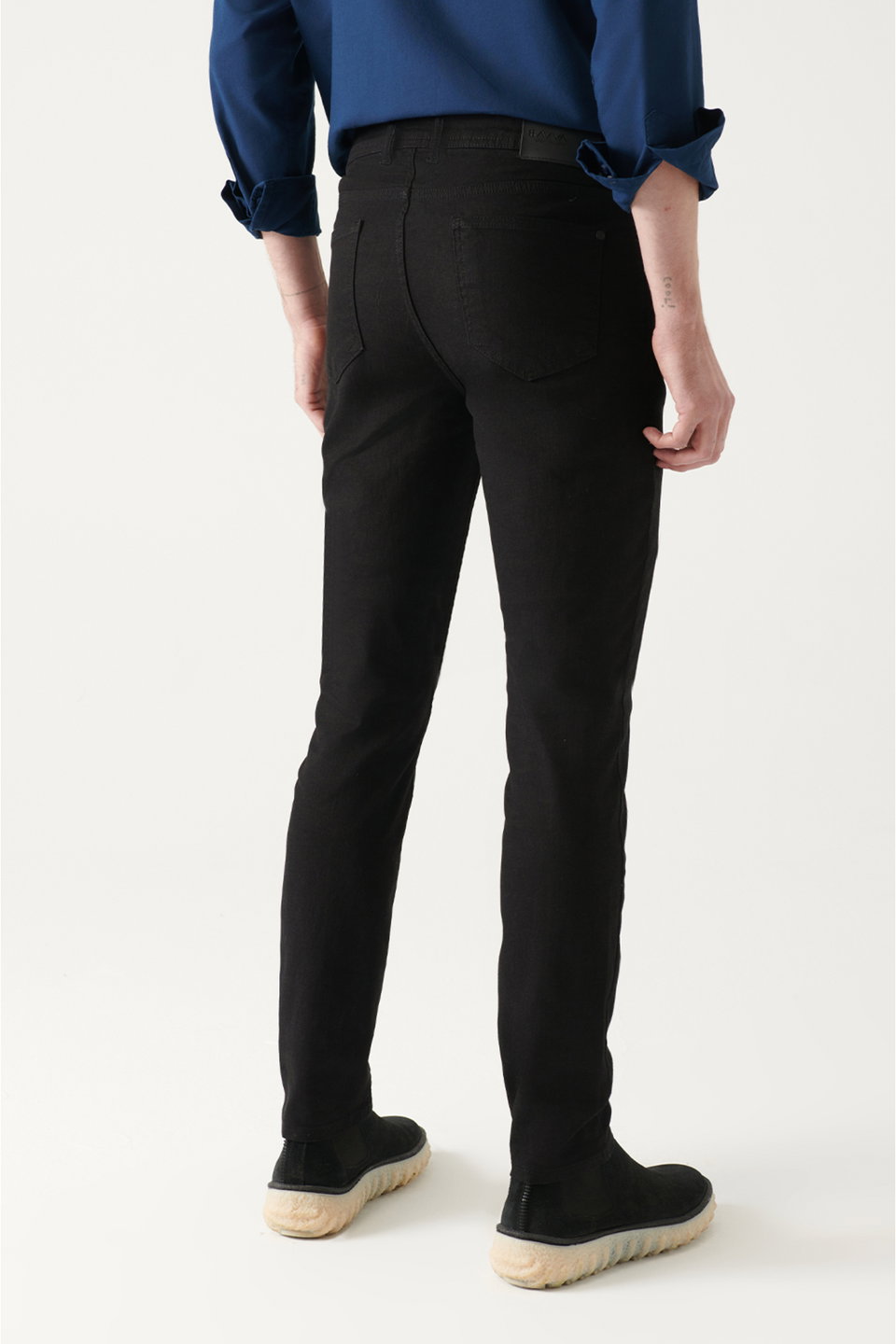 Men's Distressed Washed Stretch Berlin Slim Fit Jean Pants B003502