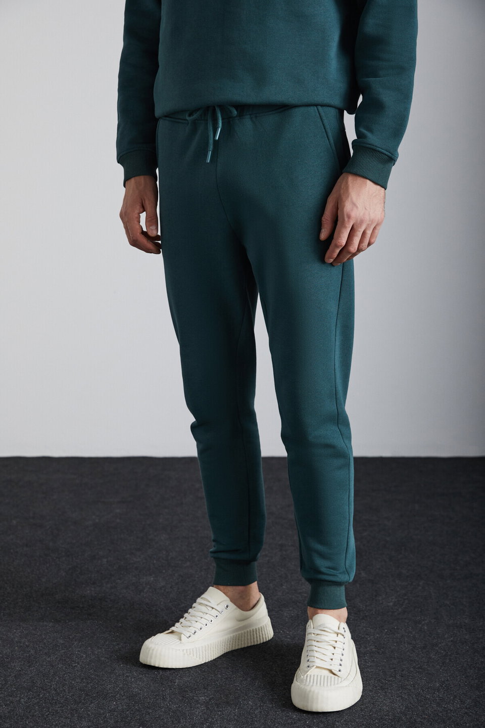 Adens Men's Regular Soft Premium Fabric 3 Yarn Ribbed Elastic Leg Sweatpants